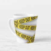 Blijf uit de buurt, kruis politietape 3d niet latte mok (Linkerhoek)