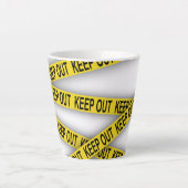Blijf uit de buurt, kruis politietape 3d niet latte mok (Voorkant)