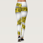 Blijf uit de buurt, kruis politietape 3d niet leggings (Achterkant)
