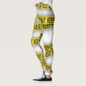 Blijf uit de buurt, kruis politietape 3d niet leggings (Links)