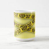 Blijf uit de buurt, kruis politietape 3d niet magische mok (Midden)