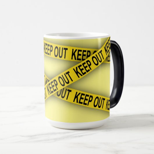 Blijf uit de buurt, kruis politietape 3d niet magische mok (Voorkant rechts)