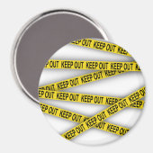 Blijf uit de buurt, kruis politietape 3d niet magneet (Voorkant / Achterkant)