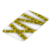 Blijf uit de buurt, kruis politietape 3d niet magneet (Linkerzijde)