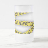 Blijf uit de buurt, kruis politietape 3d niet matglas bierpul (Center)