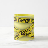 Blijf uit de buurt, kruis politietape 3d niet mok (Midden)