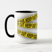 Blijf uit de buurt, kruis politietape 3d niet mok (Links)