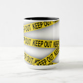 Blijf uit de buurt, kruis politietape 3d niet mok (Midden)