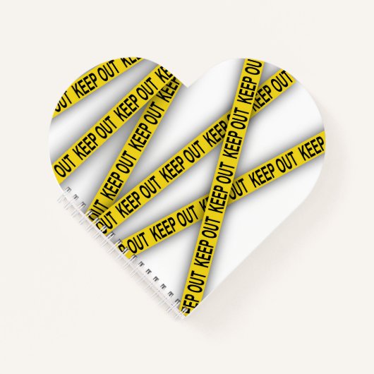 Blijf uit de buurt, kruis politietape 3d niet notitieboek (Voorkant)