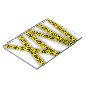 Blijf uit de buurt, kruis politietape 3d niet notitieboek (Linkerzijde)