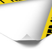 Blijf uit de buurt, kruis politietape 3d niet perfect poster (Hoek)