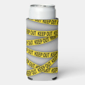 Blijf uit de buurt, kruis politietape 3d niet seltzer blikjeskoeler (Seltzer Achterkant)