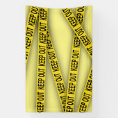 Blijf uit de buurt, kruis politietape 3d niet spandoek (Verticaal)