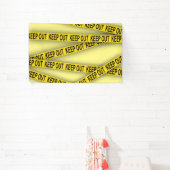 Blijf uit de buurt, kruis politietape 3d niet spandoek (Insitu)