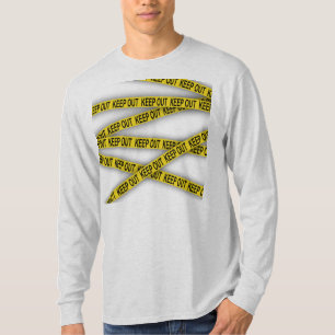 Blijf uit de buurt, kruis politietape 3d niet t-shirt