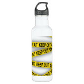 Blijf uit de buurt, kruis politietape 3d niet waterfles  (Voorkant)