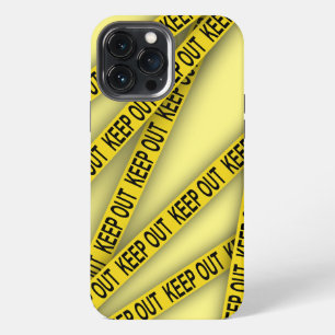 Blijf uit de buurt niet oversteken politie tape 3d iPhone 13 pro max hoesje