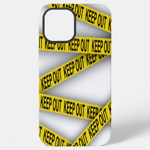 Blijf uit de buurt niet oversteken politie tape 3d iPhone 12 pro max hoesje