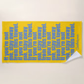 Blijf uit de buurt van deze handdoek! strandlaken (Voorkant)