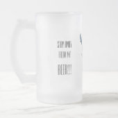 Blijf uit de buurt van mijn bier, boze draak baby matglas bierpul (Links)