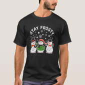 Blijf uit de kast met de kerstpyjama Cool Snowman T-shirt (Voorkant)