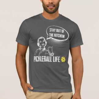 Blijf uit de keuken Grappige Pickleball Humor T-shirt