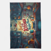 Blijf uit de keuken - leuke en levendige handdoek (Verticaal)