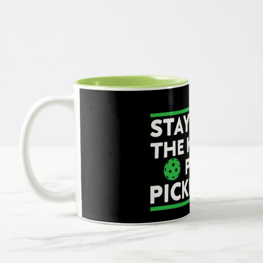Blijf uit de keuken met Pickleball Tweekleurige Koffiemok (Links)