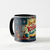 Blijf uit de keuken Mok - Het is mijn Happy Place (Voorkant links)