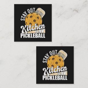 Blijf Uit De Keuken Pickleball Spelen Vierkante Visitekaartje