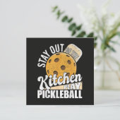 Blijf uit de keuken Speel Pickleball Kaart (Staand voorkant)