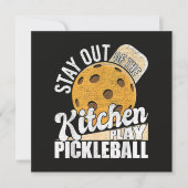 Blijf uit de keuken Speel Pickleball Kaart (Voorkant)