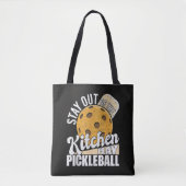 Blijf Uit De Keuken Speel Pickleball Tote Bag (Voorkant)