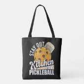 Blijf Uit De Keuken Speel Pickleball Tote Bag (Achterkant)