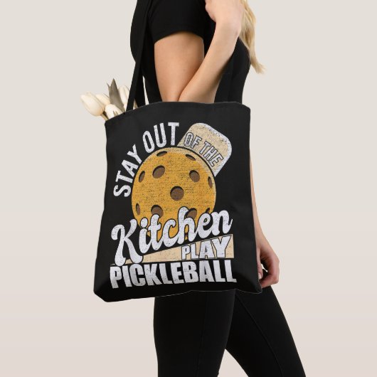 Blijf Uit De Keuken Speel Pickleball Tote Bag (Dichtbij)