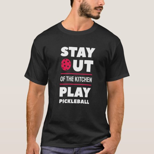 Blijf uit de keuken spelen Pickleball 5 T-shirt (Voorkant)