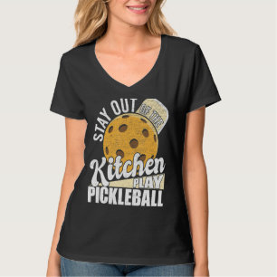 Blijf uit de keuken van Pickleball Paddlebal T-shirt