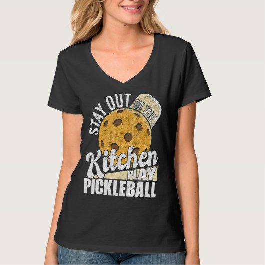 Blijf uit de keuken van Pickleball Paddlebal T-shirt (Voorkant)