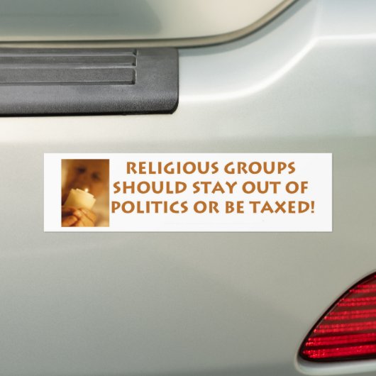 Blijf uit de politiek bumpersticker (Op auto)