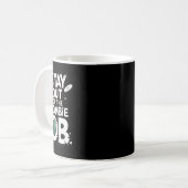Blijf uit de zombie Ob Funny Disc Golf Zombie L Koffiemok (Voorkant links)