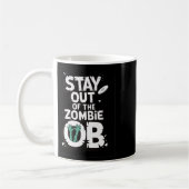 Blijf uit de zombie Ob Funny Disc Golf Zombie L Koffiemok (Links)