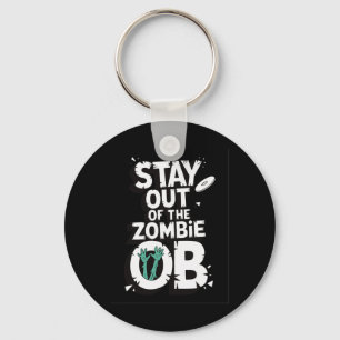 Blijf uit de zombie Ob Funny Disc Golf Zombie L Sleutelhanger