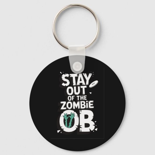 Blijf uit de zombie Ob Funny Disc Golf Zombie L Sleutelhanger (Voorkant)