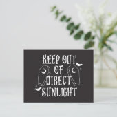 Blijf Uit Direct Zonlicht Goth Briefkaart (Staand voorkant)