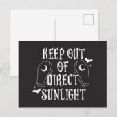 Blijf Uit Direct Zonlicht Goth Briefkaart (Voorkant / Achterkant)