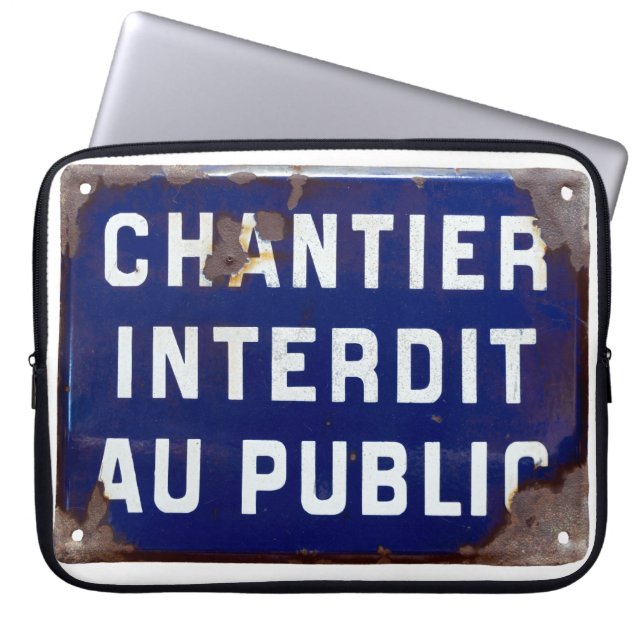 Blijf uit! laptop sleeve (Voorkant)