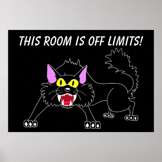 Blijf uit mijn kamer, Black Cat Poster (Voorkant)