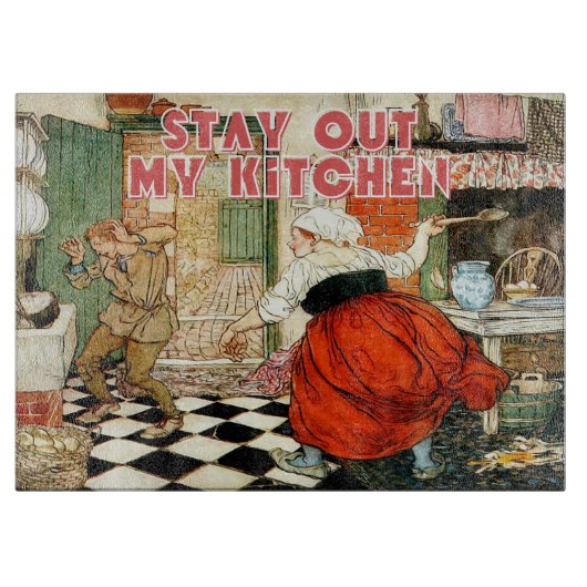  blijf uit mijn keuken grappig snijplank (Voorkant)