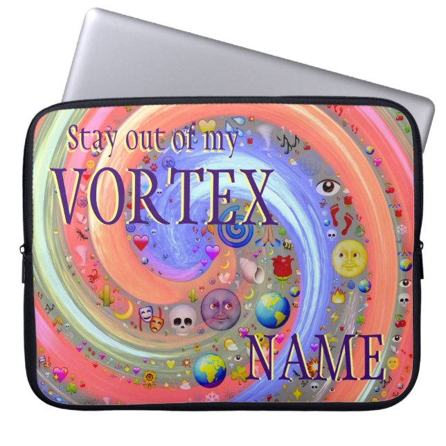 Blijf uit mijn VORTEX persoonlijke omgeving Laptop Sleeve (Voorkant)