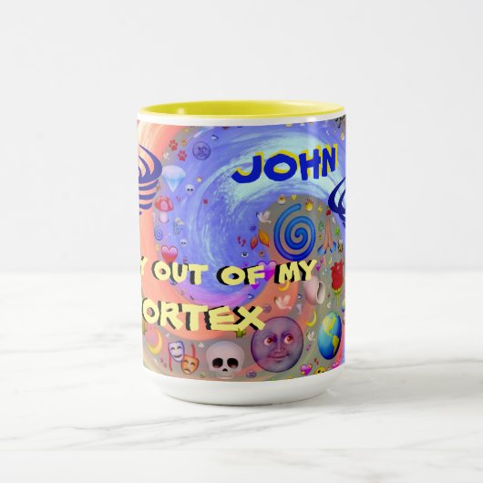 Blijf uit m'n gepersonaliseerde vortex mok (Midden)